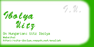 ibolya uitz business card